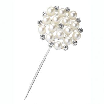 Round Pearl Cluster Brooch