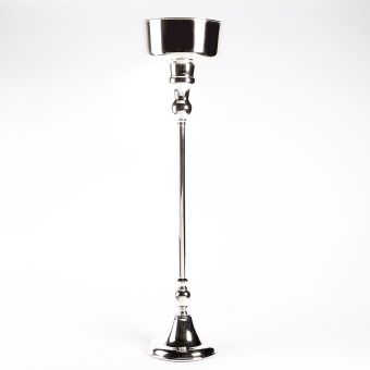 Pedestal Bowl - Silver (Lined) - 27cm x 27cm x 110cm