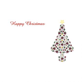 Happy Christmas Bauble Tree