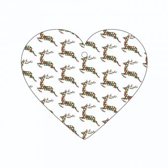 Christmas Reindeer Pattern - Heart 