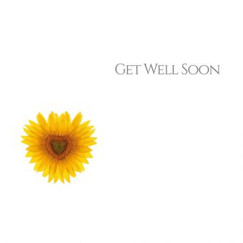 Get Well Soon, Sunflower Heart Shape
