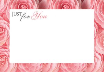 Just for You - Dahlia Border Classic Worded Card 