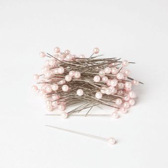 Round Headed Pearl Pins - Pale Pink - 65mm x 6mm 