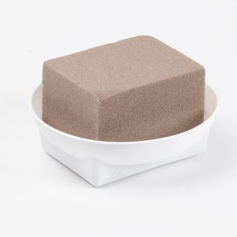 OASIS® SEC Dry Foam 1/3 Brick in White Bowl