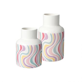 Sharing The Motherload Candy Swirl Ceramic Vase