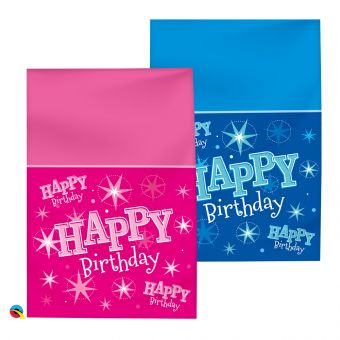Blue Happy Birthday Table Cover