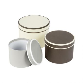 Round Couture Hat Boxes (Set of 3)