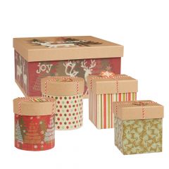 Assorted Lined Festive Boxes 
