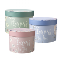 Flowers For You Lined Hat Box (Set of 3)