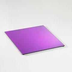 Square Mirrored Plate - Lilac - 35cm 