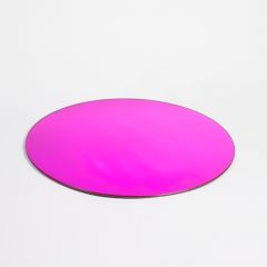 Round Mirrored Plate - Strong Pink - 25cm