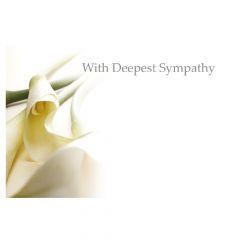 With Deepest Sympathy Calla Lily - Large (Pack of 9)
