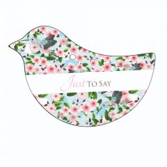 Just To Say - Birds and Pale Pink Flowers - Bird
