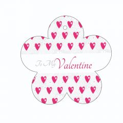 To My Valentine - Pink Hearts - Flower 
