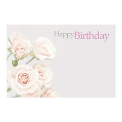 Happy Birthday, Pastel Pink Roses
