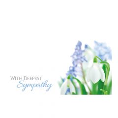 With Deepest Sympathy, Snowdrops (Pack of 50)