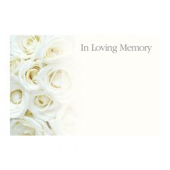In Loving Memory, White Rose Pattern