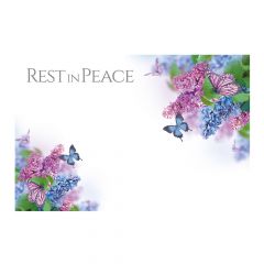 Rest in Peace Butterflies, Purple & Blue Flowers 