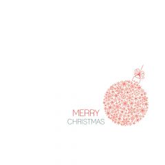 Christmas Card - Merry Christmas Bauble (Pack of 50)