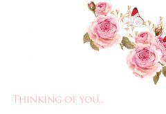 Thinking of You - Vintage Roses Classic Worded Card 