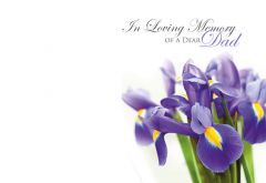 In Loving Memory of a Dad - Iris Remembrance Card 
