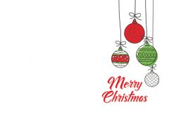 Merry Christmas - Baubles Classic Worded Card