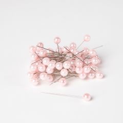 Round Headed Pearl Pns - Pale Pink - 65mmx 10mm
