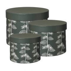 Noble Cone Lined Hat Box (Set of 3)